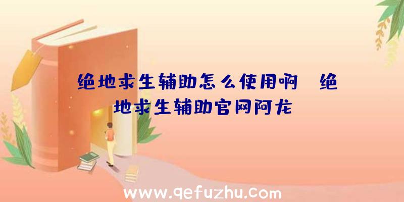 「绝地求生辅助怎么使用啊」|绝地求生辅助官网阿龙